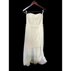 Rachel Rachel Roy Ivory Strapless Cocktail Prom Wedding Dress Size 2